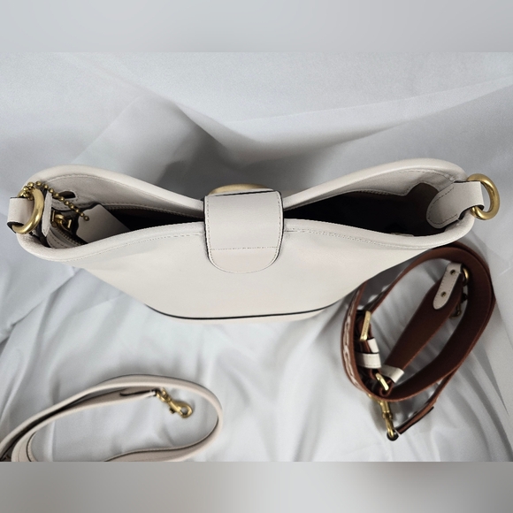 Coach Tali Bucket Bag Soft Leather Chalk Color Medium Size Excellent Condition - Picture 6 of 16